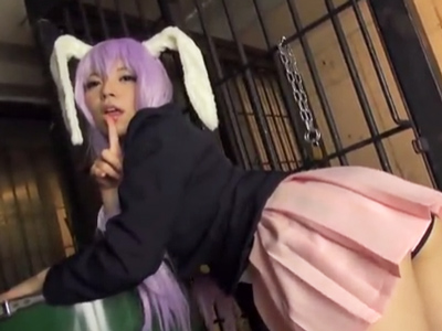 59192 - バニーJKコスした上原亜衣ちゃんを拘束→デカチンぶち込みSEX